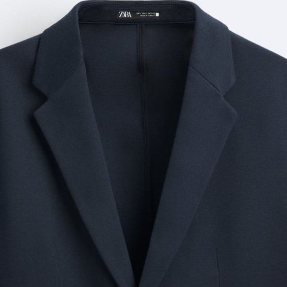 Zara Stretch Blazer (Blue) (NWT) - Picture 2 of 7